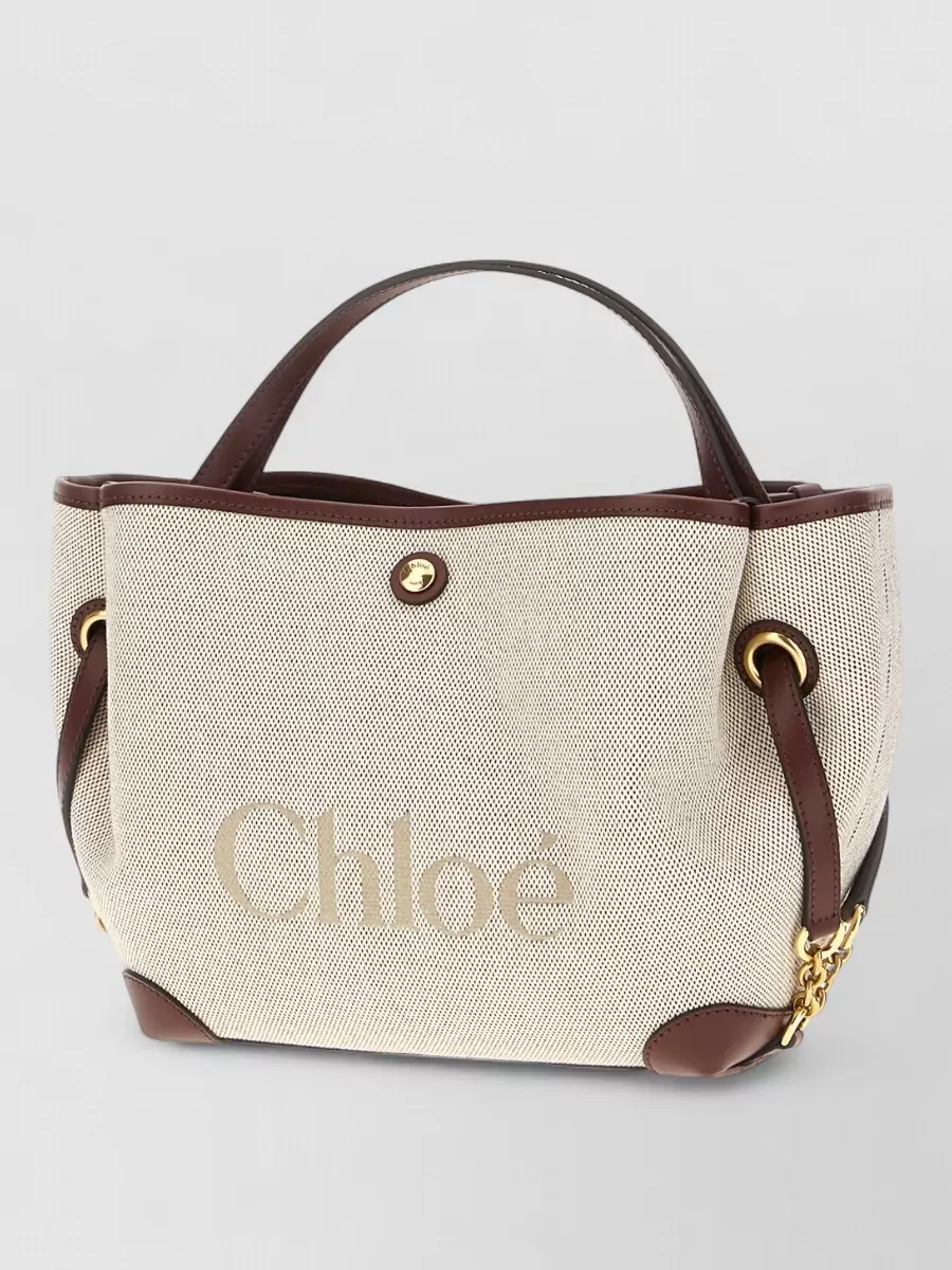 Chloé Woody Cotton Canvas Tote Bag
