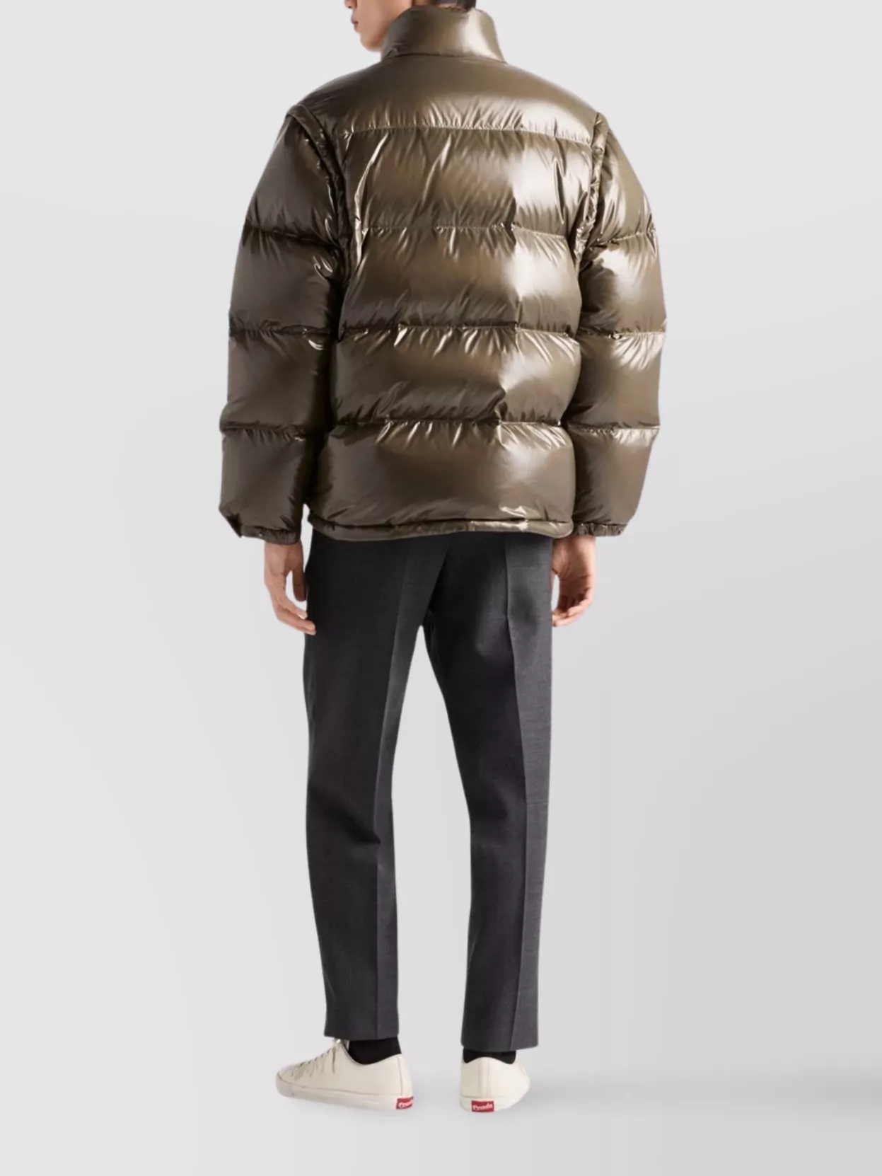 Prada Nylon Puffer Jacket High Collar