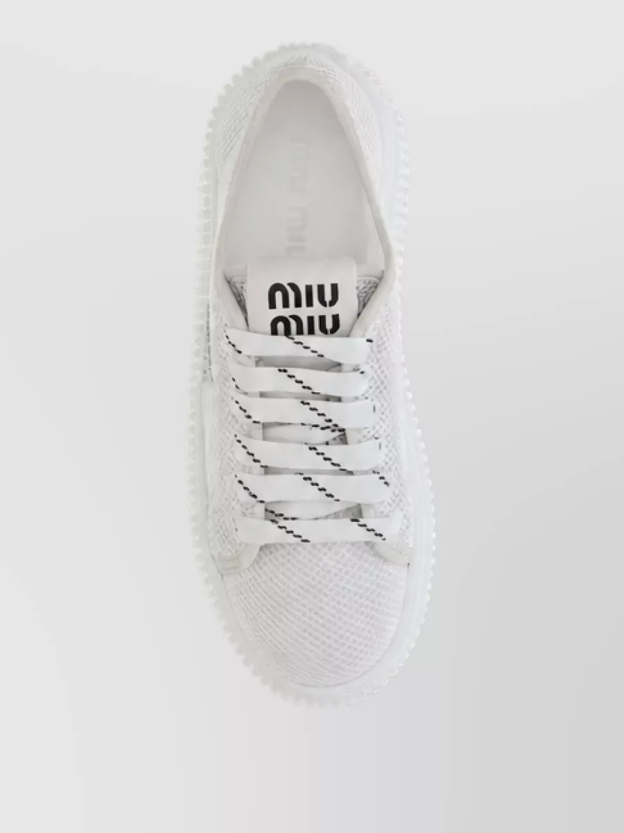 Miu Miu Mesh Platform Sneakers