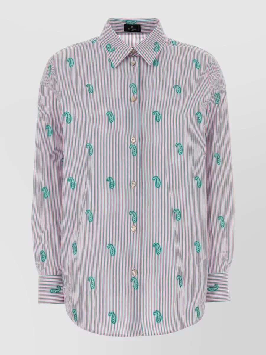 Etro embroidered cotton shirt