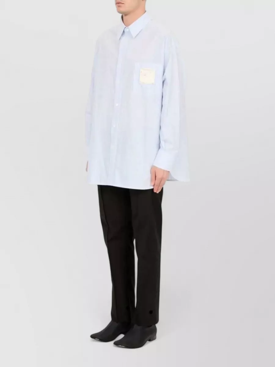 Mm6 Maison Margiela Striped Long-Sleeve Shirt