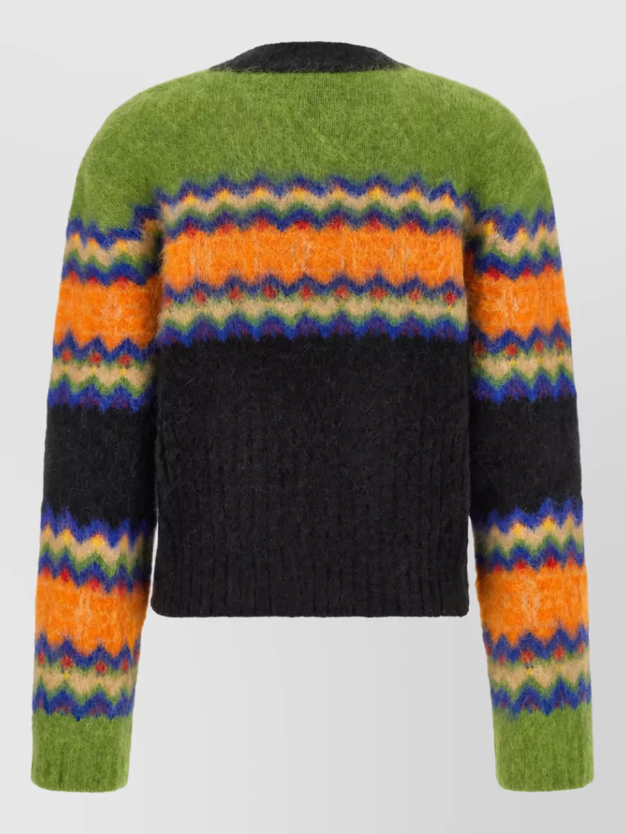 Ganni Fair Isle Wool Crewneck Sweater