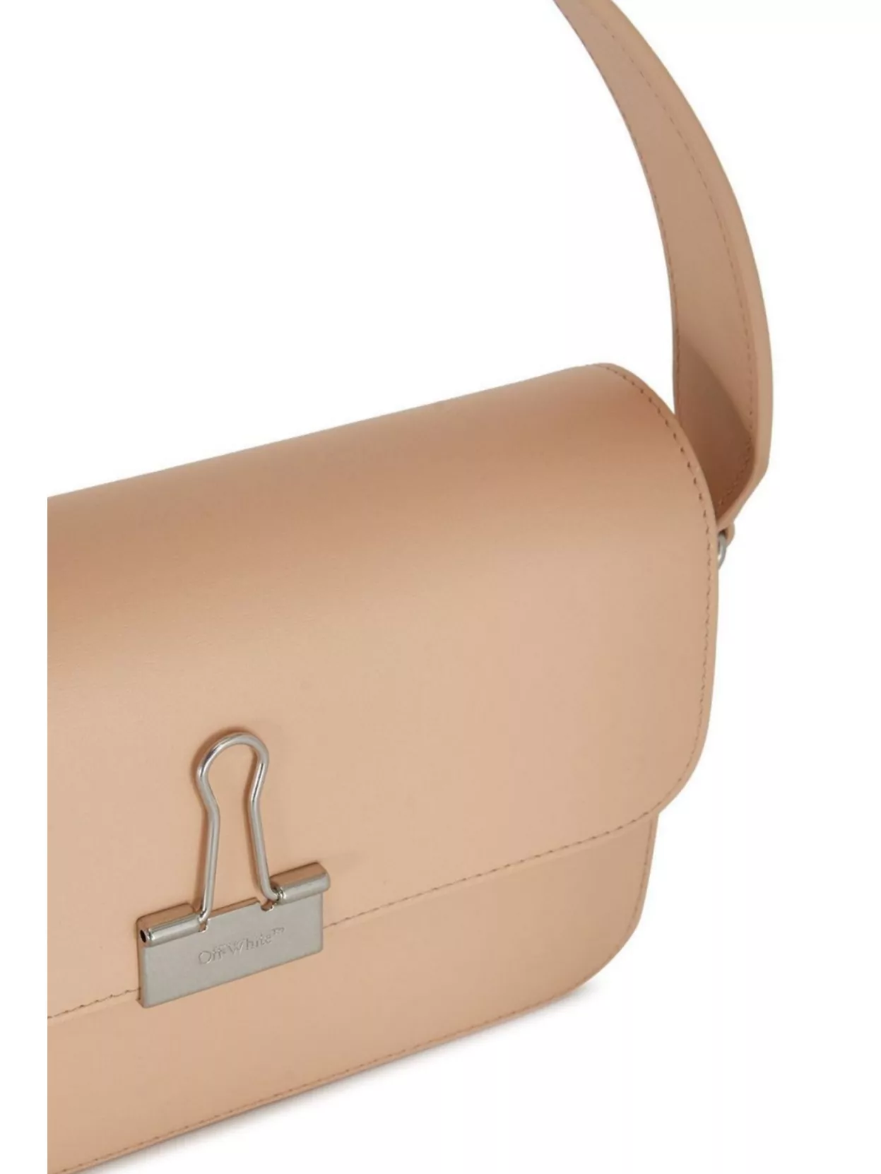 Off-white Medium Binder Shoulder Bag