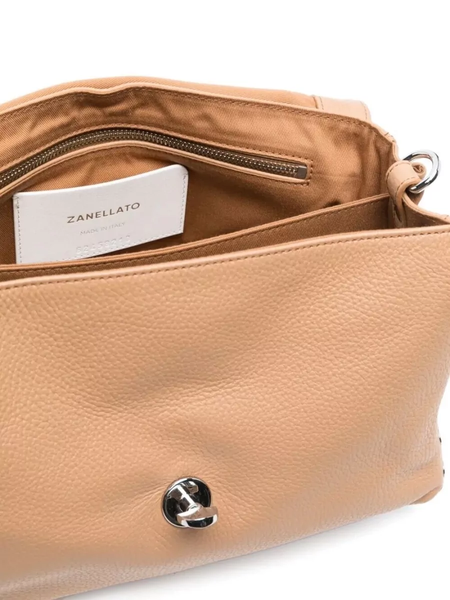 Zanellato Leather Studded Top Handle Tote Bag