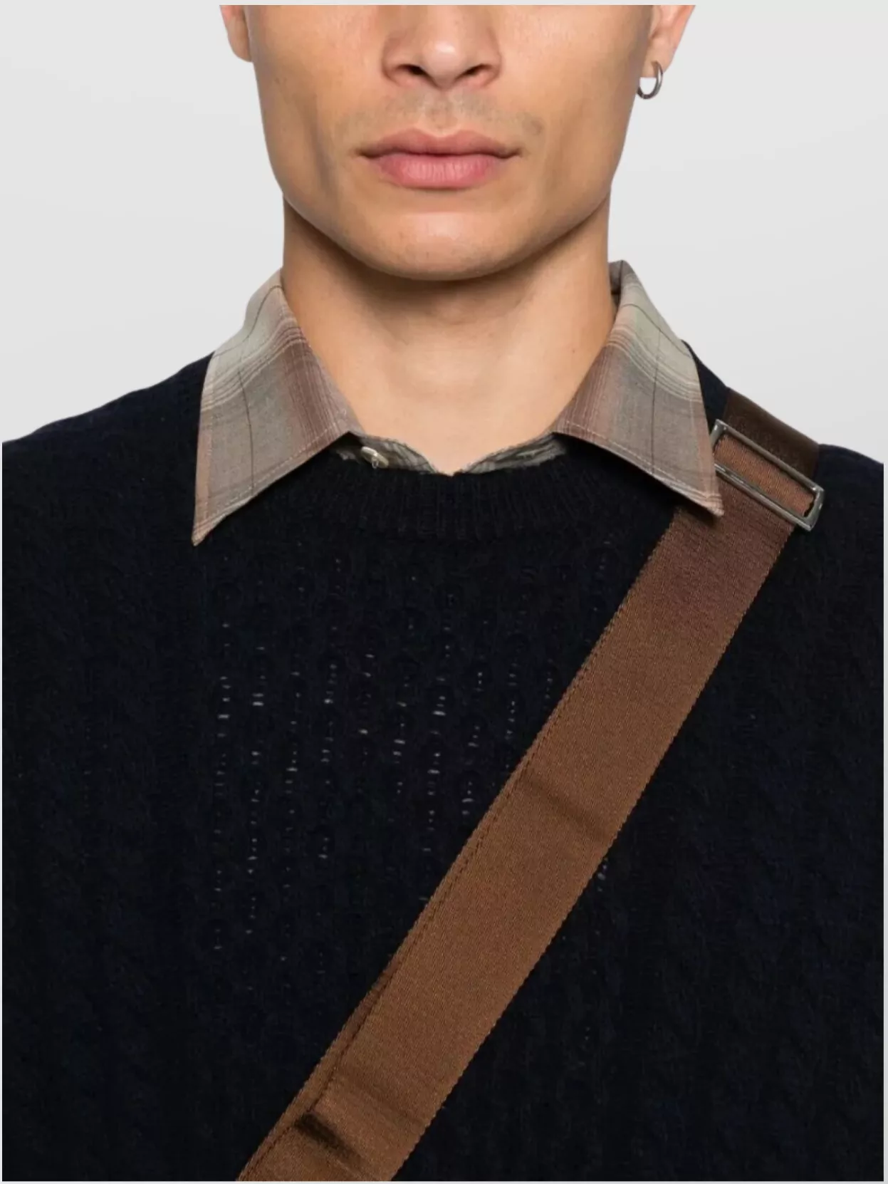 Prada Wool Cable-Knit Crew Neck Sweater