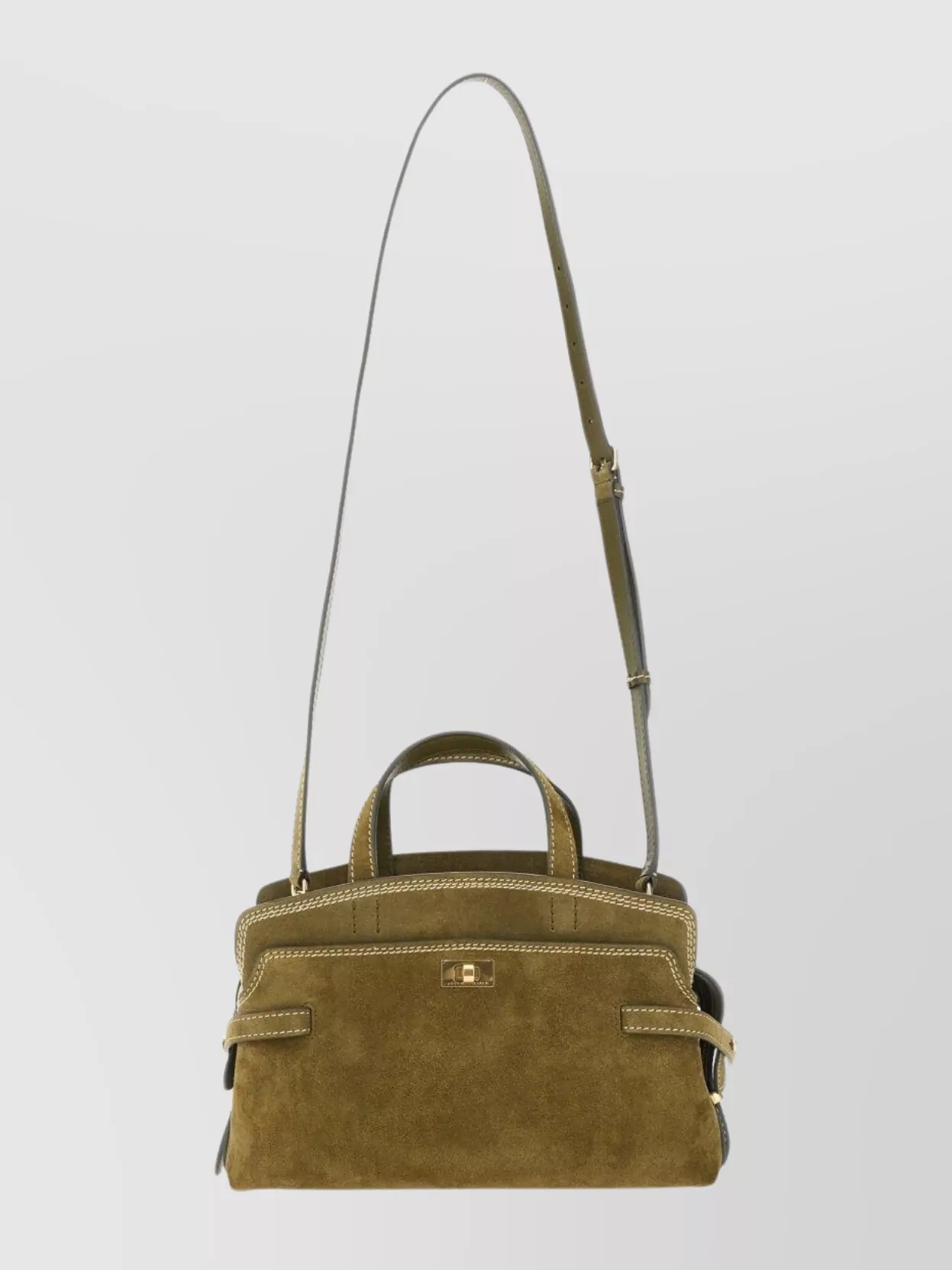 Anya Hindmarch Suede Shoulder Bag Adjustable Strap