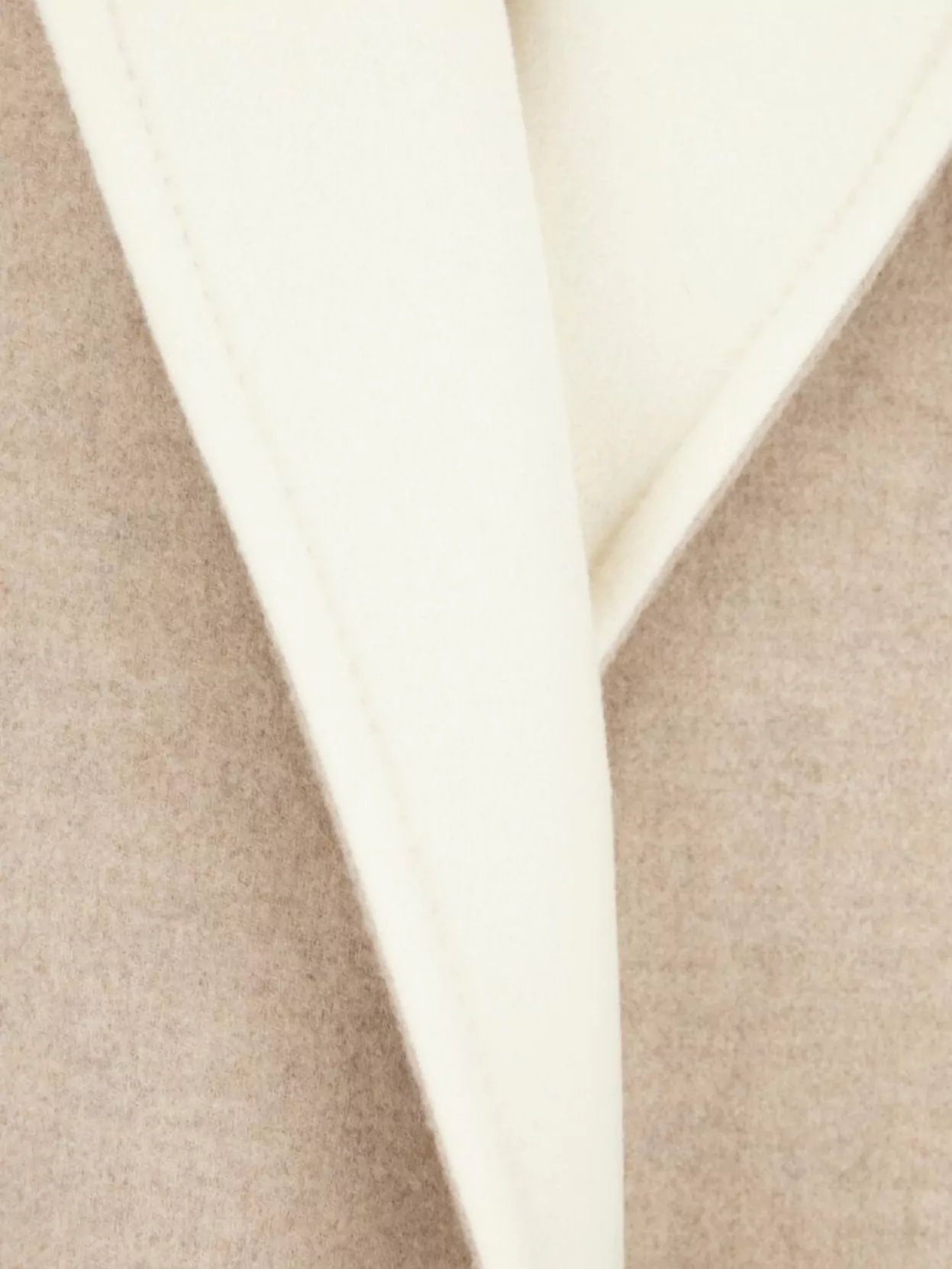 Max Mara Wool Blend Coat Lapel Contrasting In Neutral