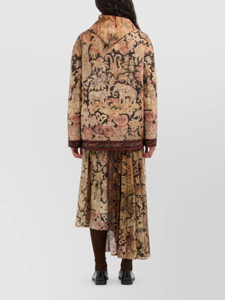 Pierre Louise Mascia Wool Reversible Padded Single Breasted Coat