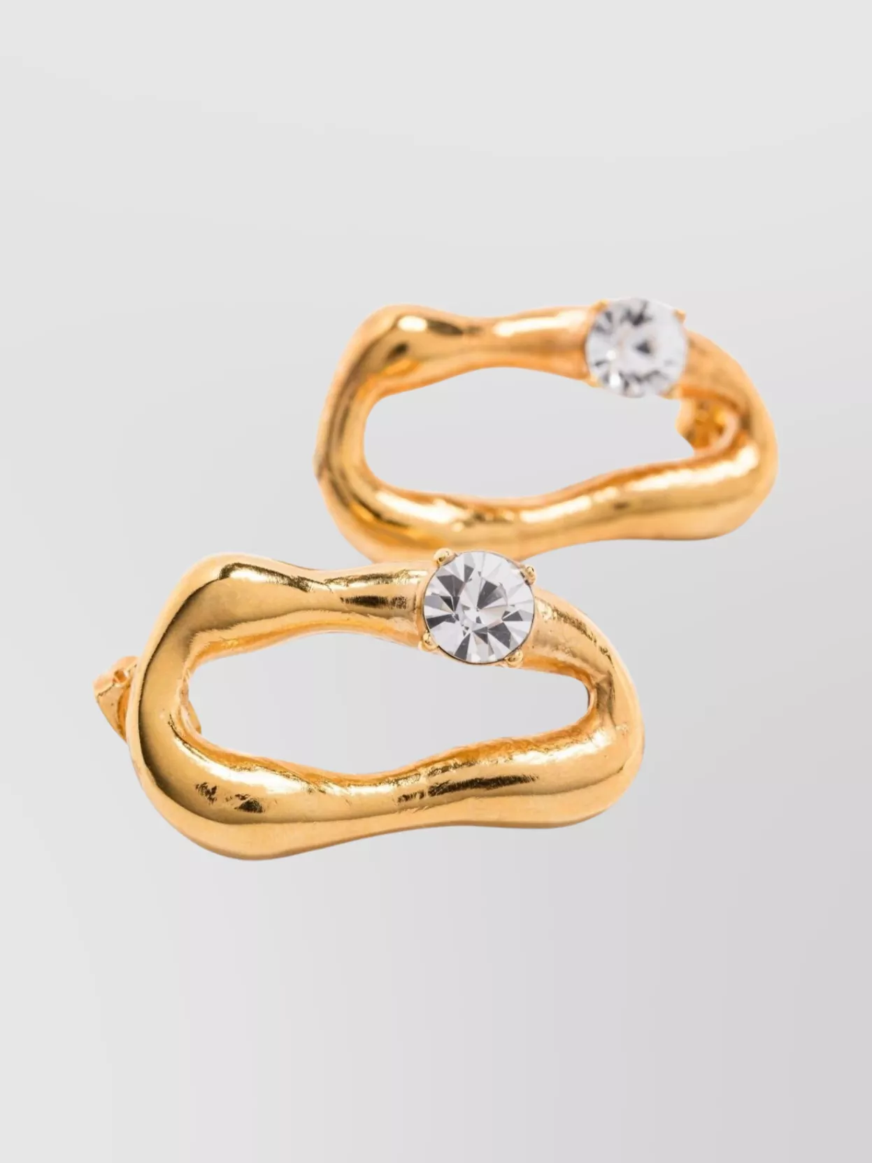 Shop Forte Forte Crystal Sculptural Gold-tone Earrings