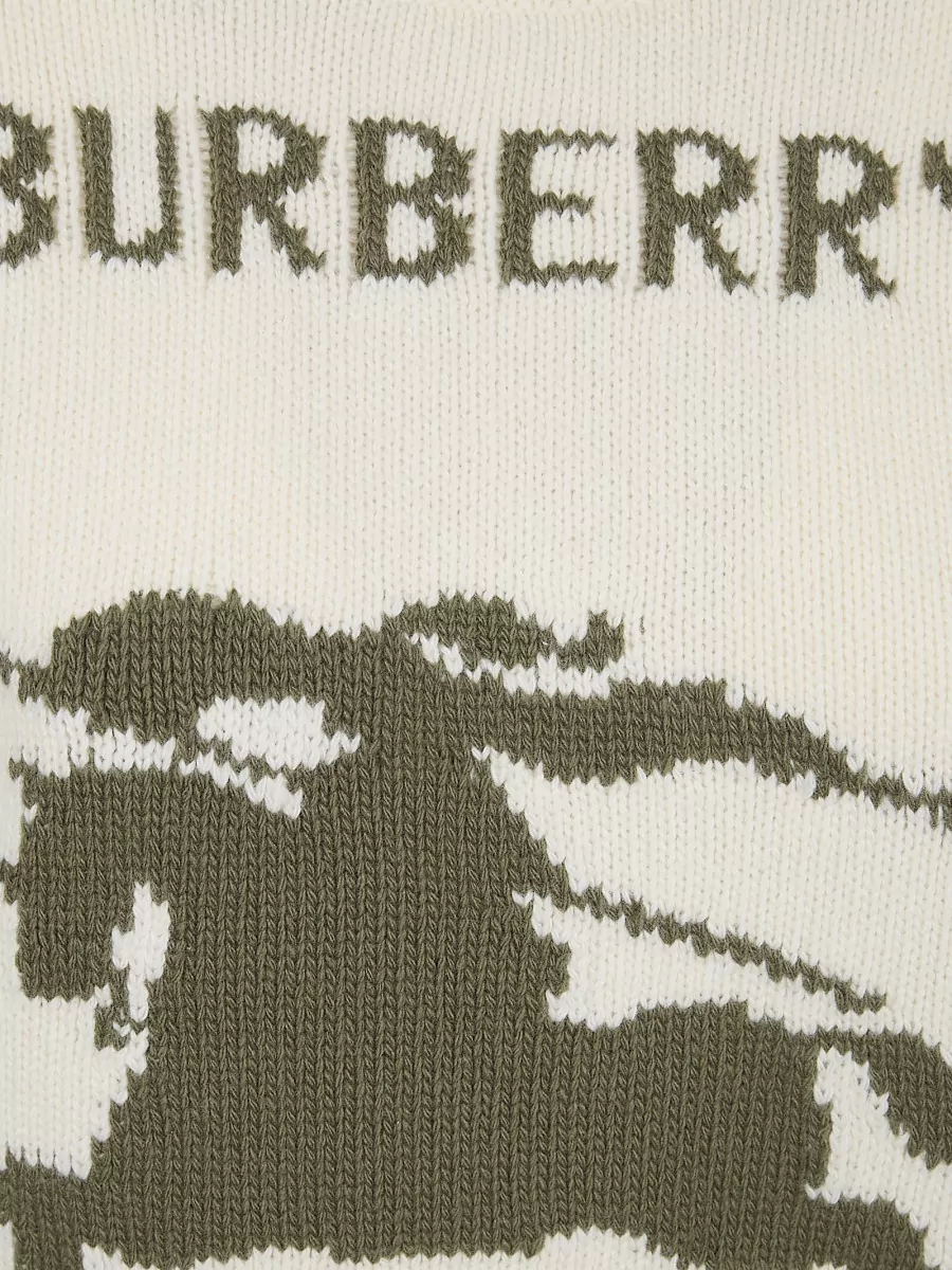 Burberry Cashmere Wool Short-Sleeve Crewneck Knitted Top