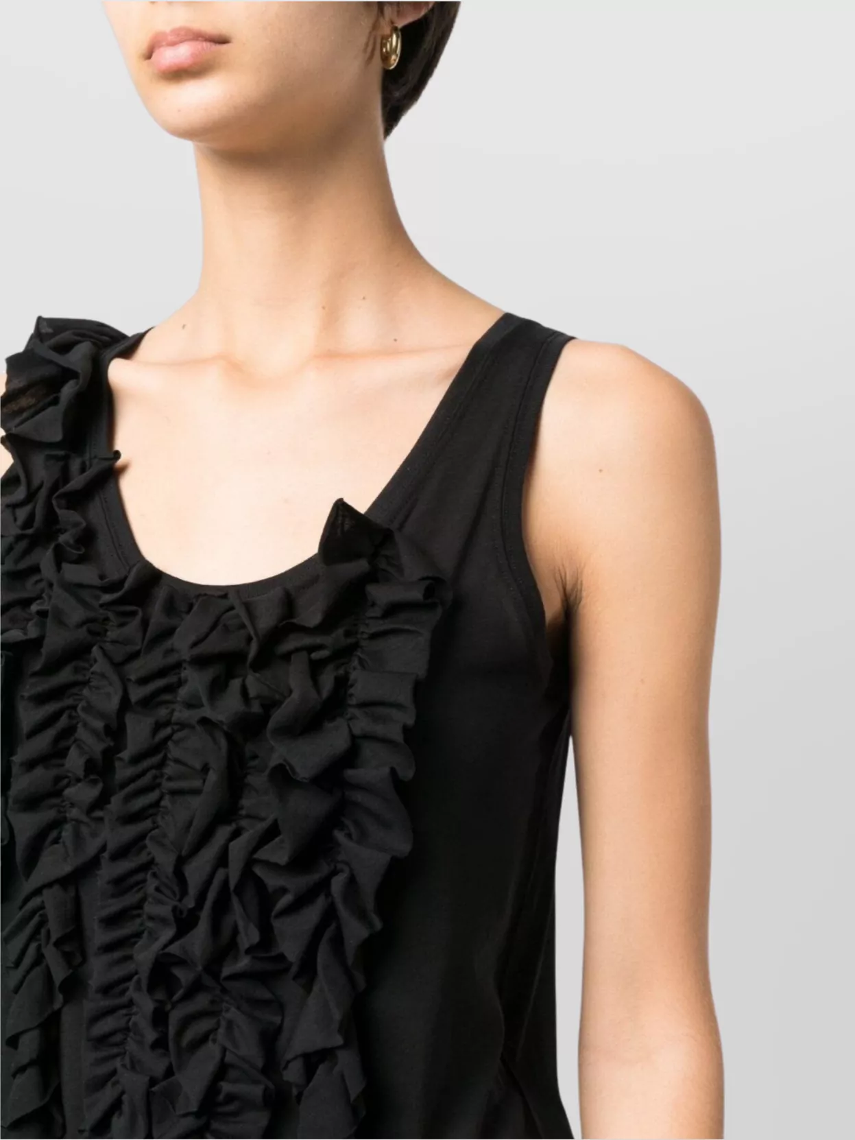 Dries Van Noten Sleeveless Top With Ruffle And Bow