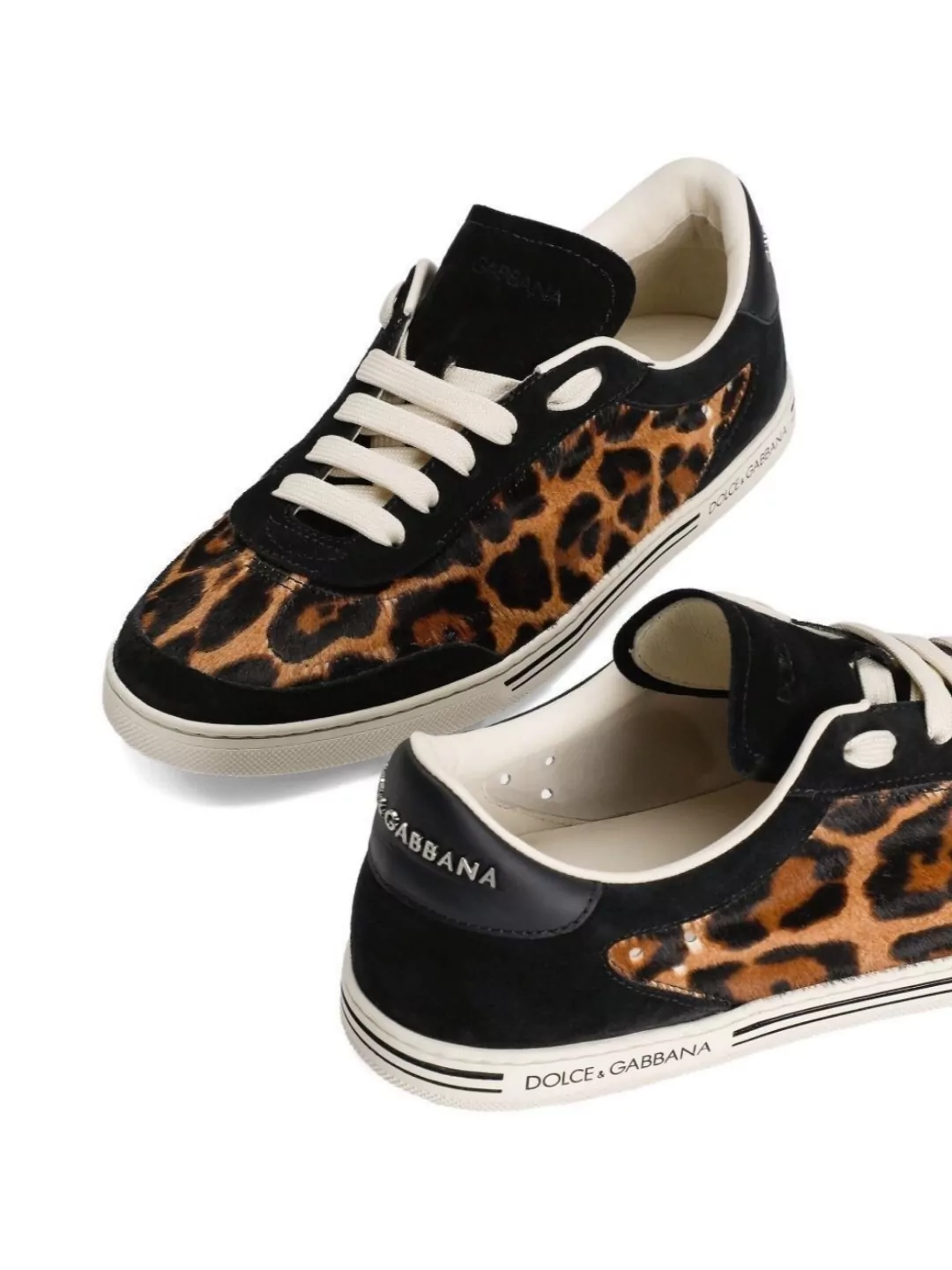 Dolce&Gabbana Animal Print Low-Top Lace-Up Shoes