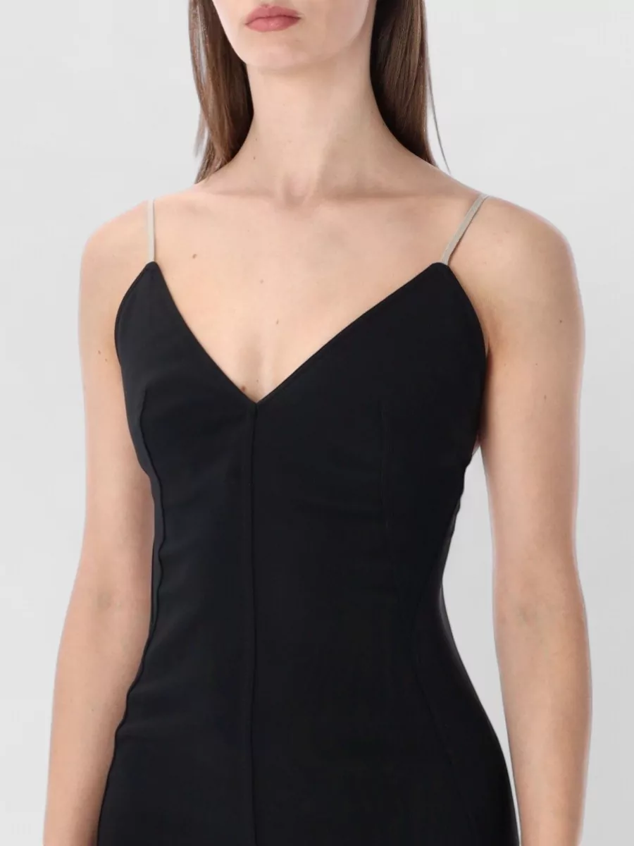 Rick Owens Long Gown Deep V Neckline Straps