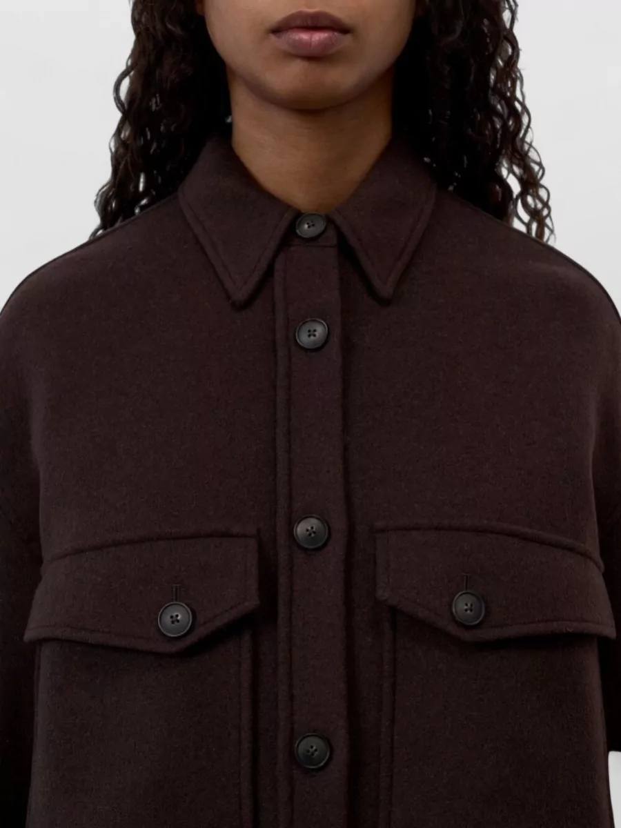 Closed Wool Oversized Single-Breasted Coat