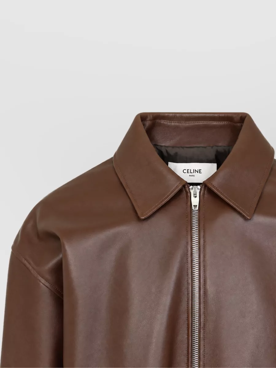 Celine Leather Bomber Jacket