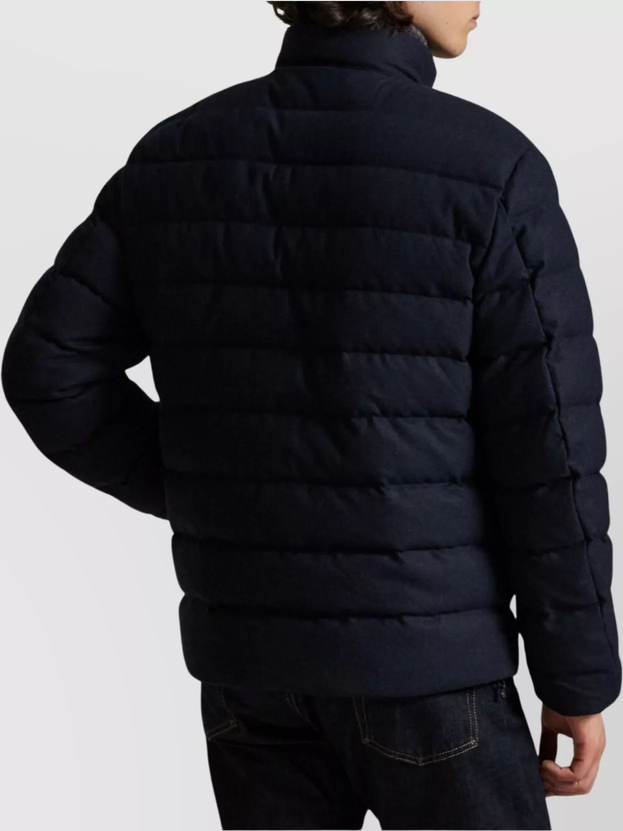 Ralph Lauren High Collar Padded Bomber Jacket With Pockets