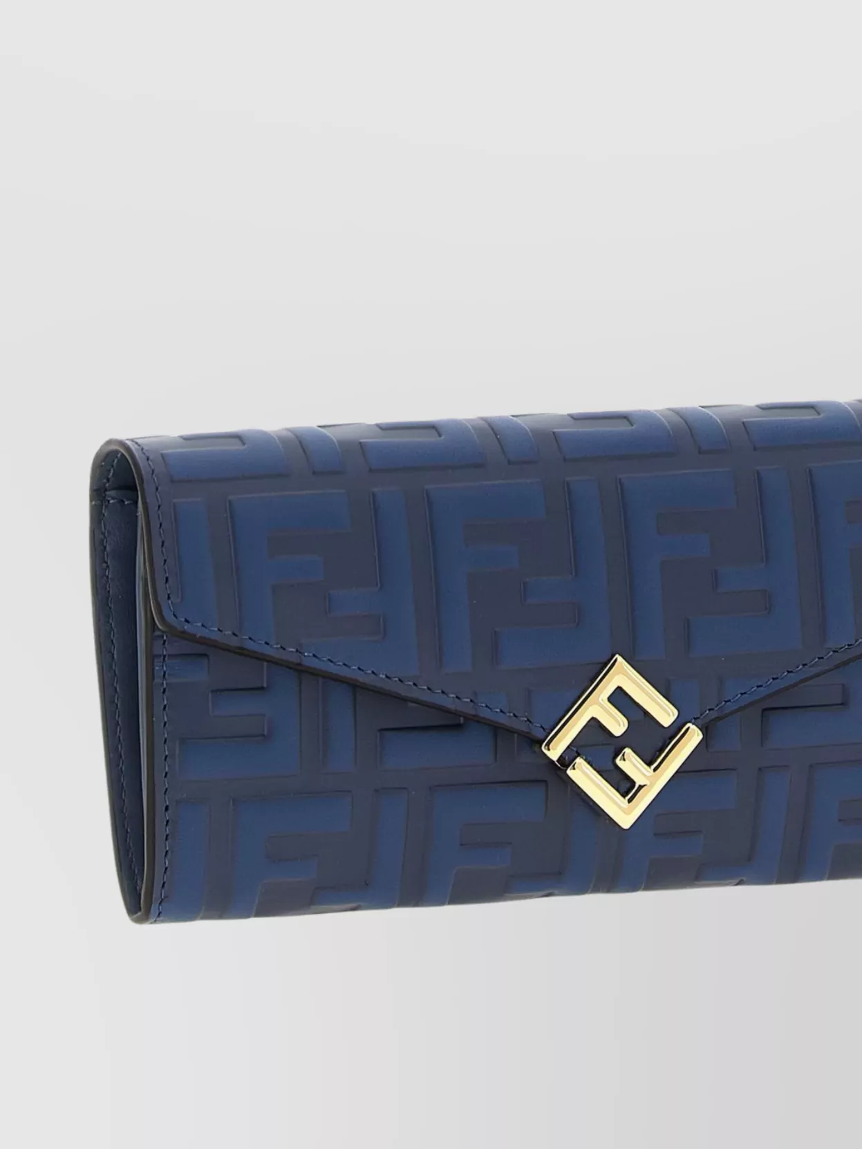 Fendi Chain Strap Diamond Wallet With Gold-Tone Hardware