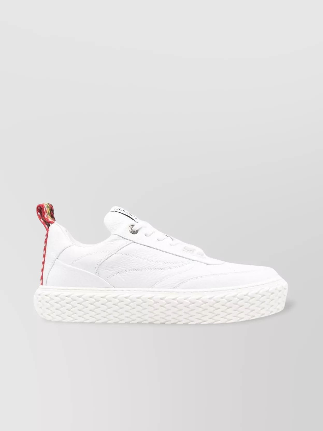 Shop Lanvin Rubber Sole Low Top Sneakers In White