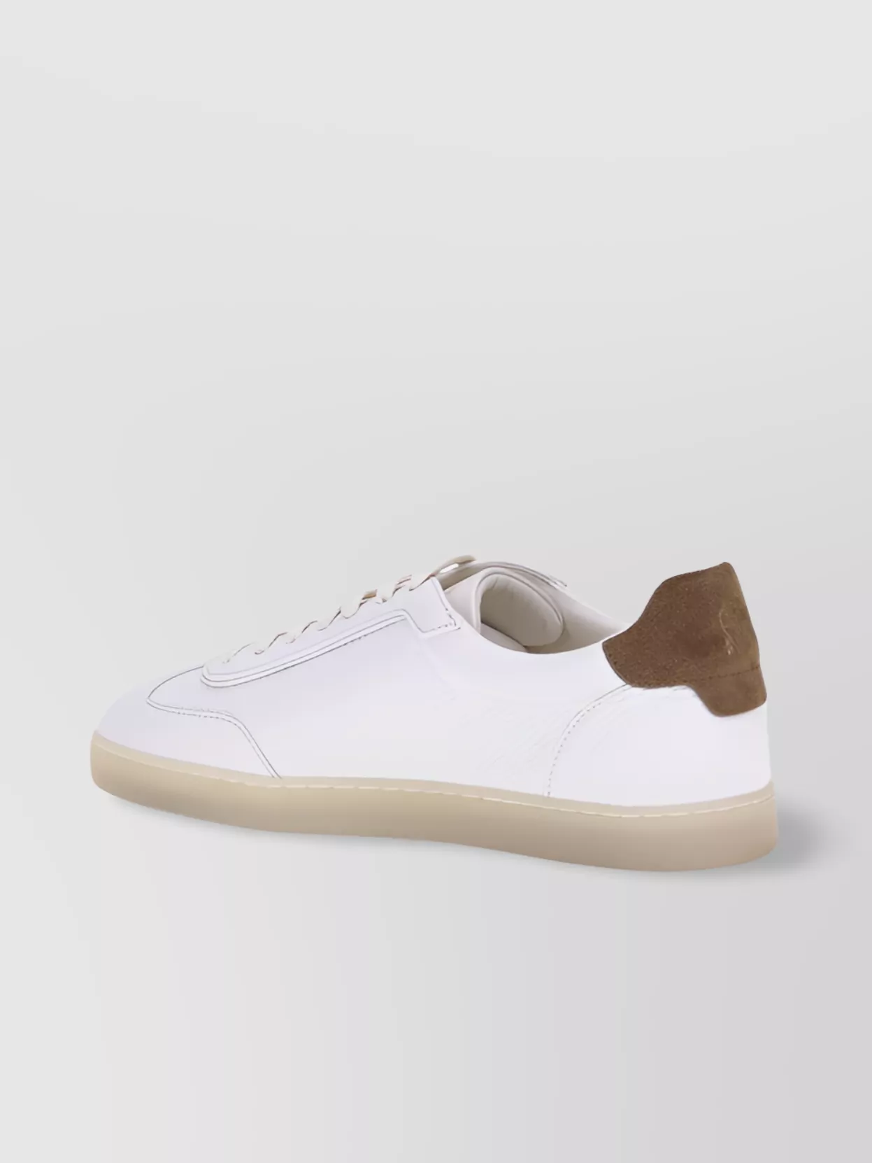 Brunello Cucinelli Sneakers Leather Contrast Heel