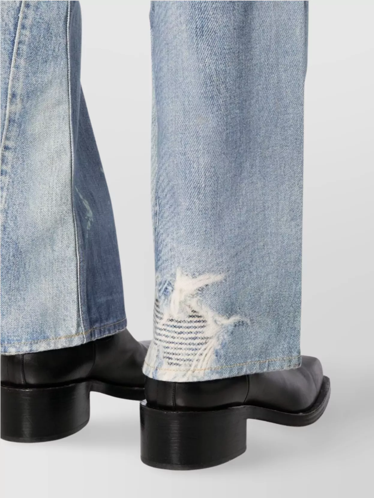 Our Legacy High Waist Wide Leg Distressed Jeans