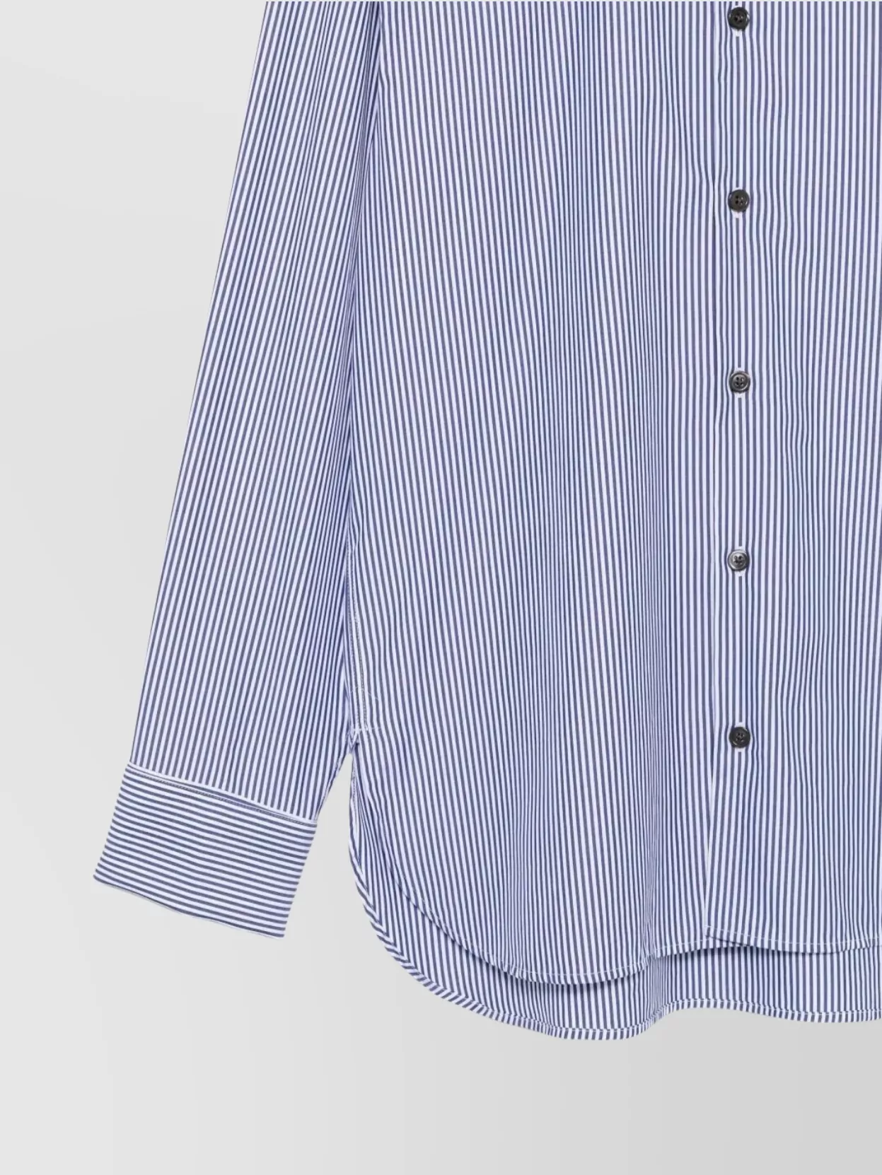Dries Van Noten Striped Long Sleeve Button Cuff Shirt