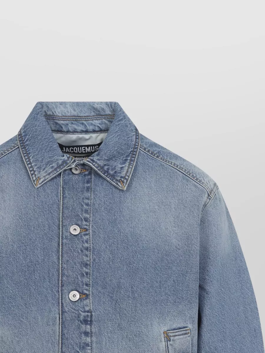 Jacquemus Denim Mirada Jacket Collared Front Pockets