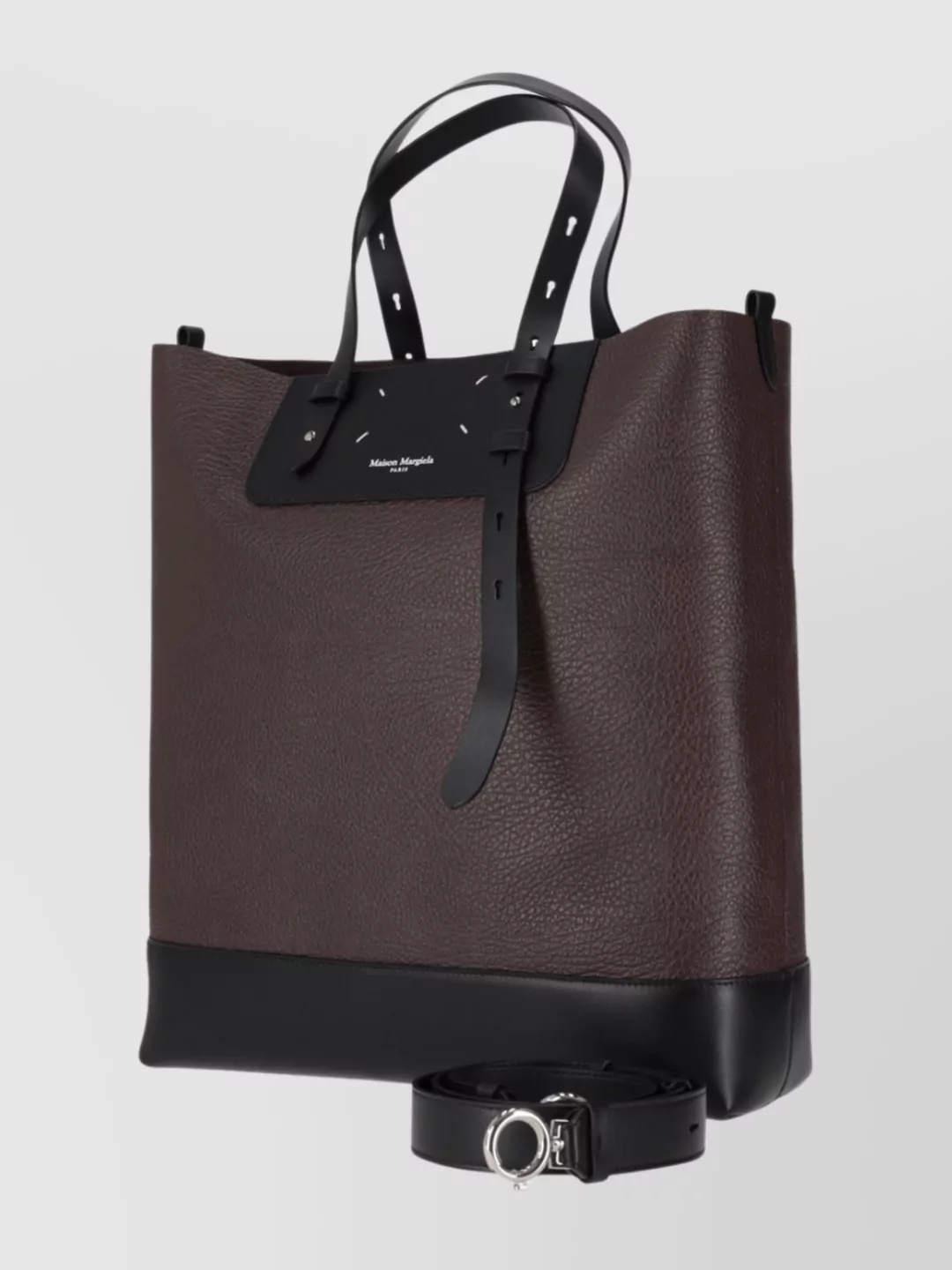 Maison Margiela Textured Leather Tote Bag With Dual Handles