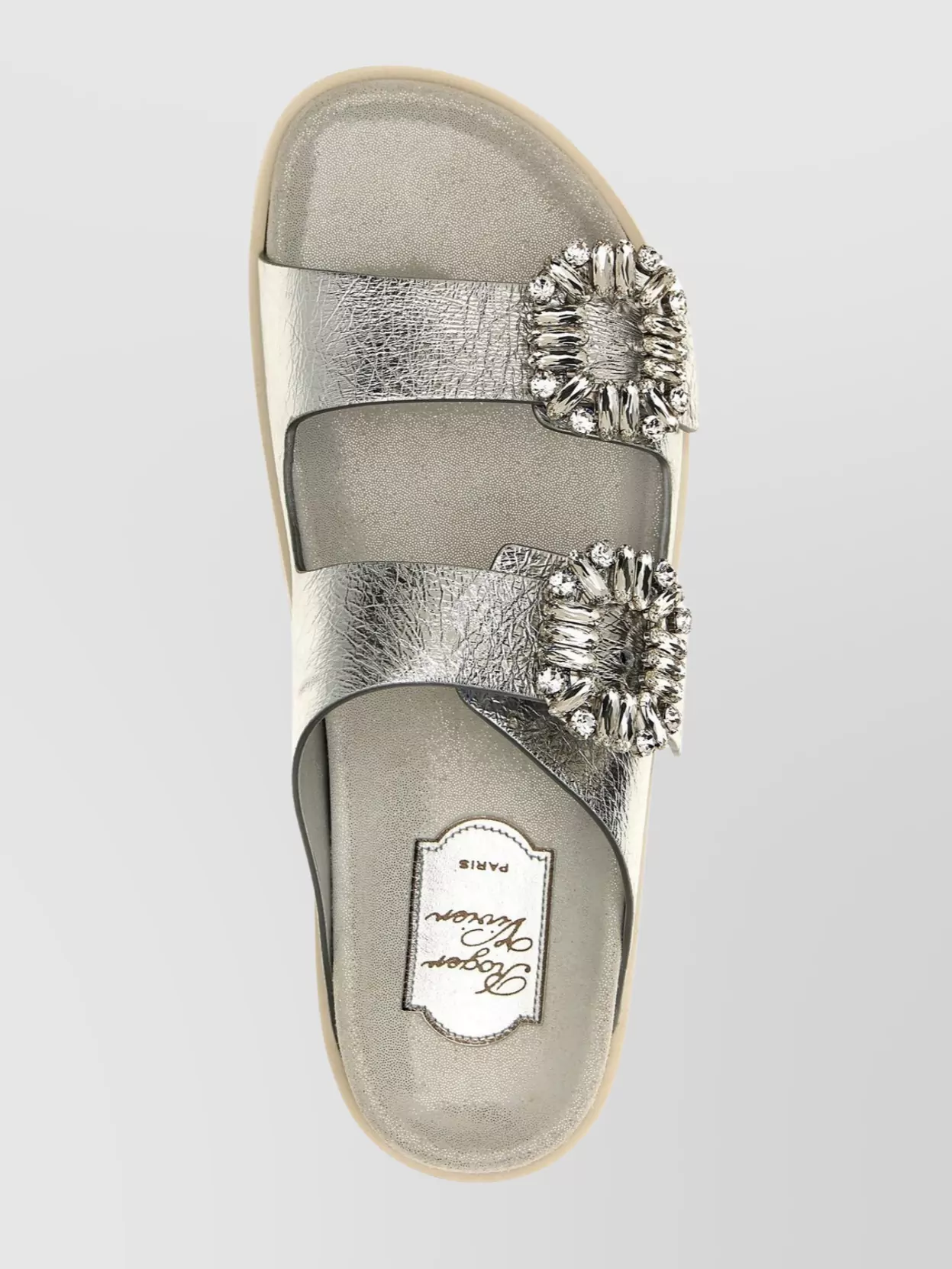 Roger Vivier Strappy Sandals Metallic Finish Sparkling