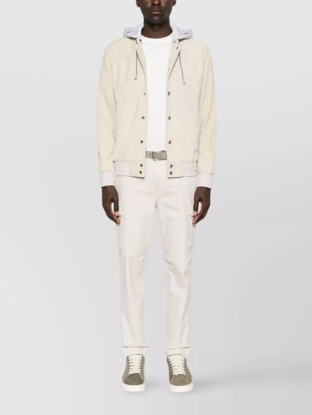 ELEVENTY AUTOMATIC BUTTON HOODED BOMBER JACKET