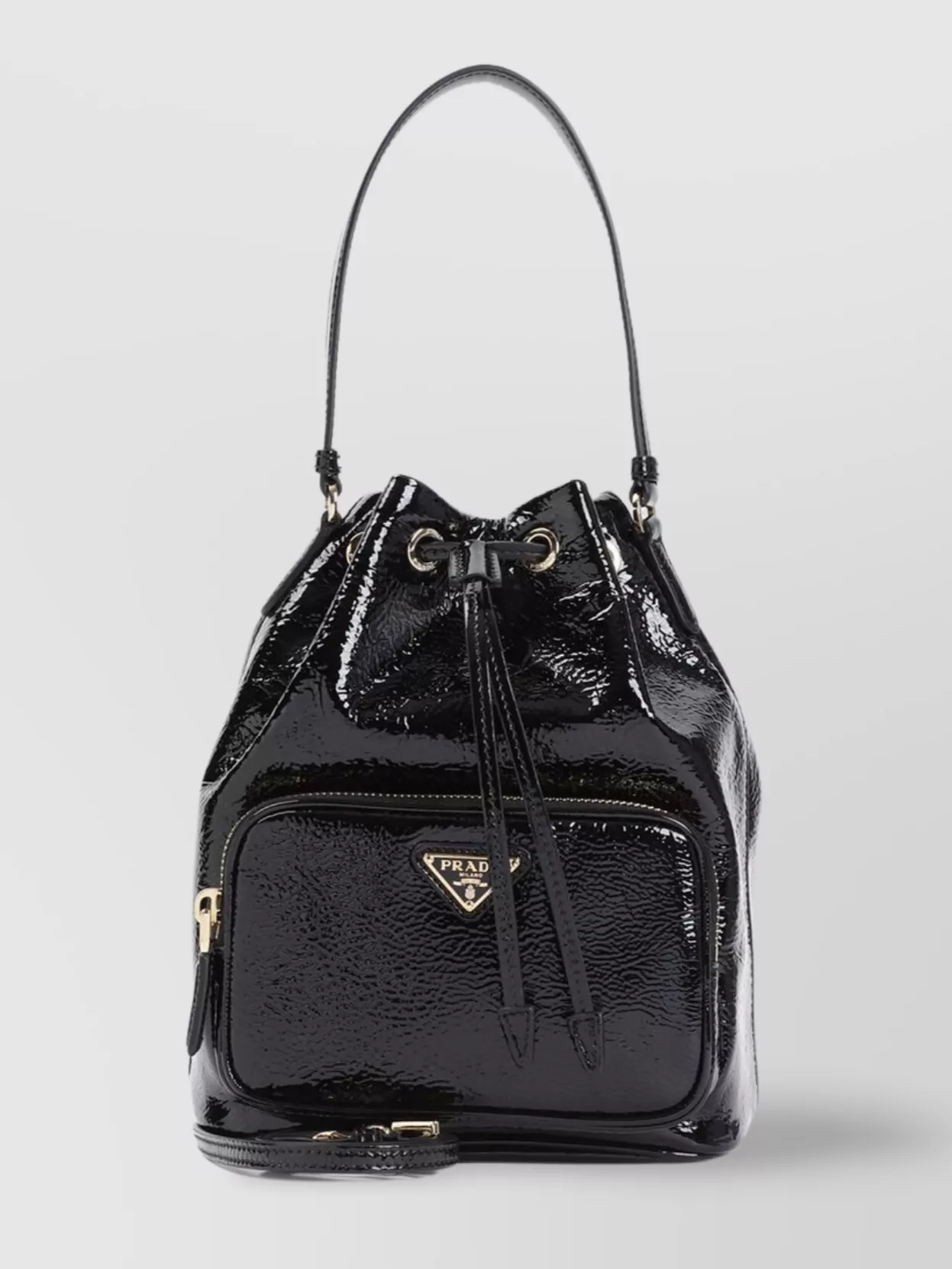 Prada Bucket leather shoulder bag