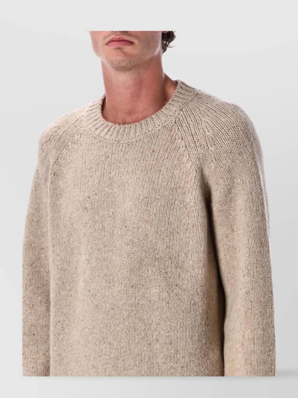 A.p.c. Knit Crew Neck Sweater With Raglan Sleeves