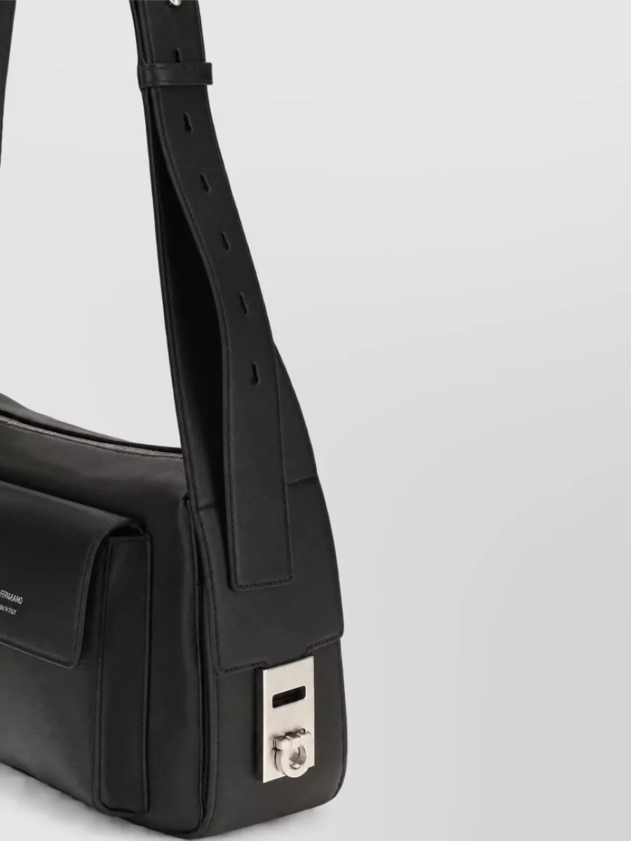 Ferragamo Calf Leather Utility Crossbody Bag