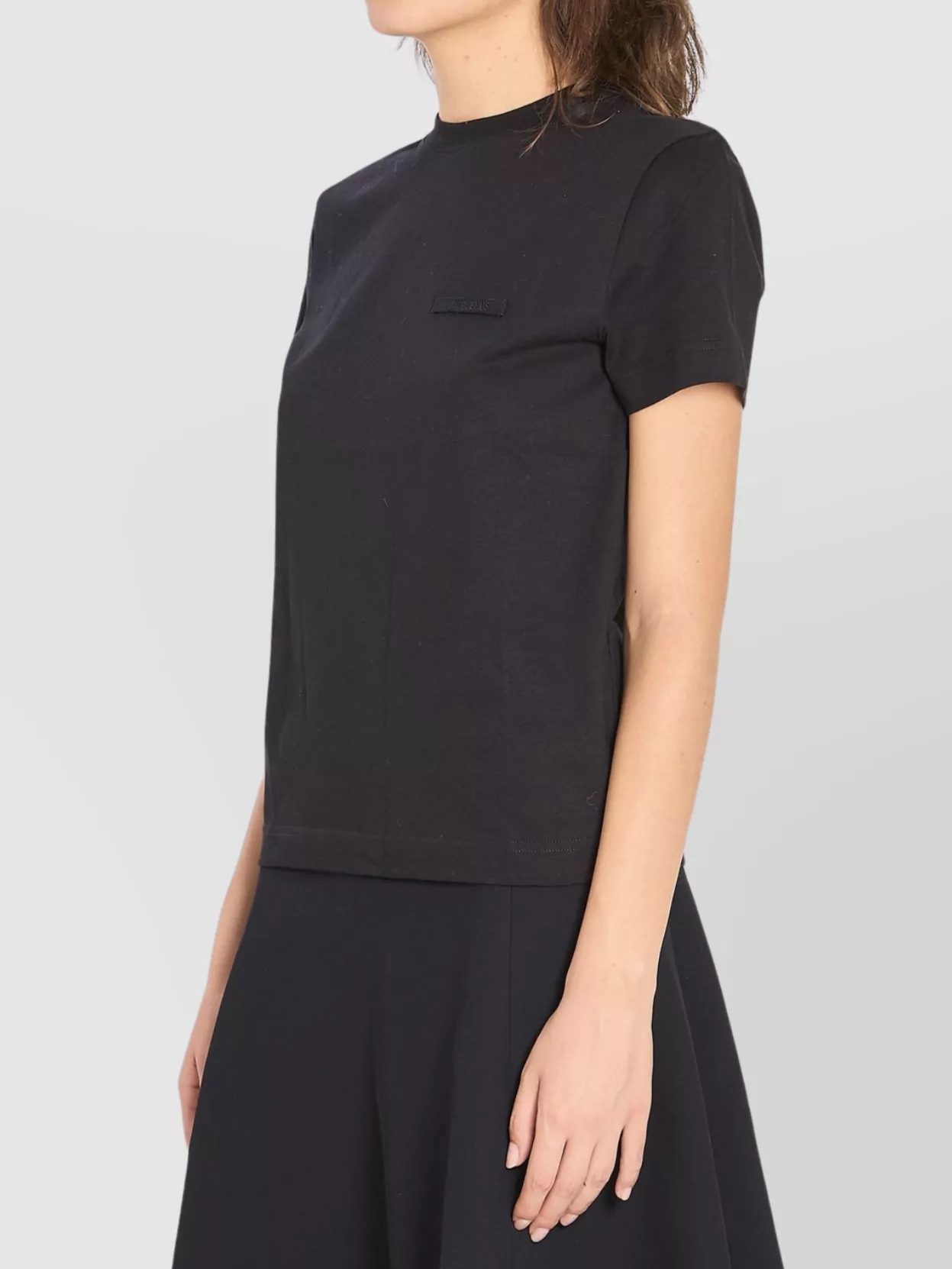 Jacquemus Crew Neck Slim Fit Cotton T-shirt In Blue