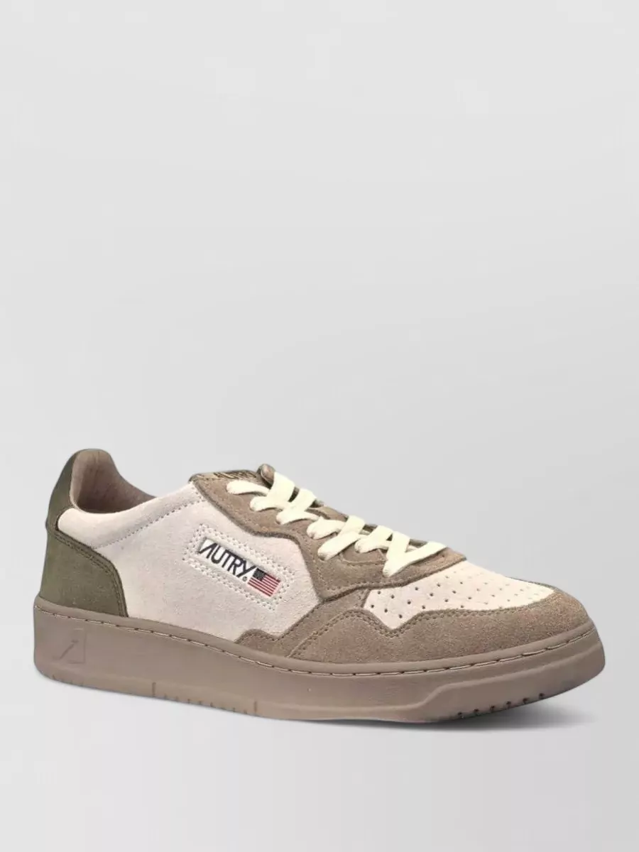 Autry Suede leather low-top lace-up sneakers