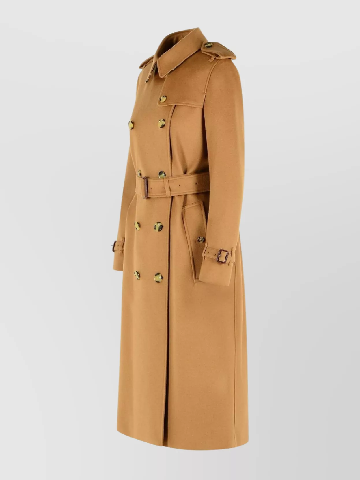 Burberry Long Cashmere Trench Coat Belted