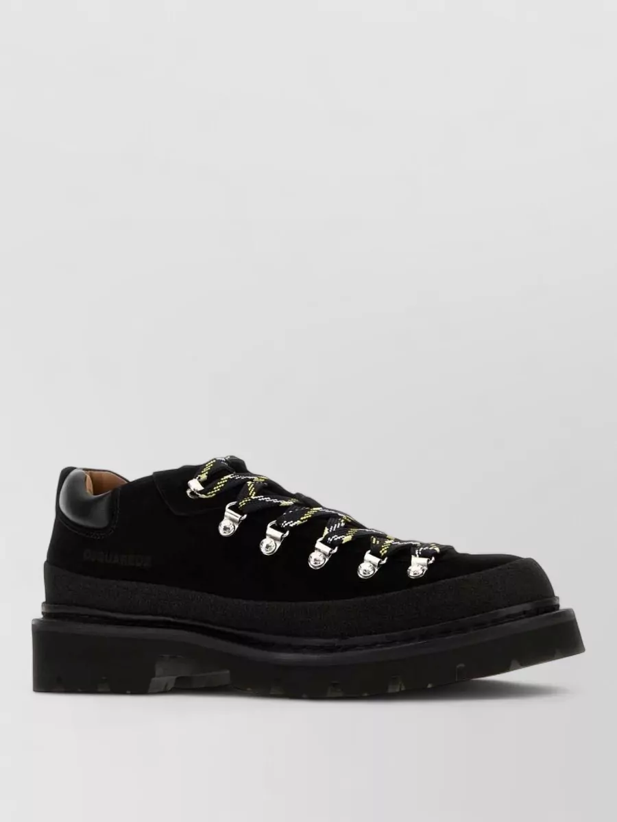 Dsquared2 suede leather lace-up boots