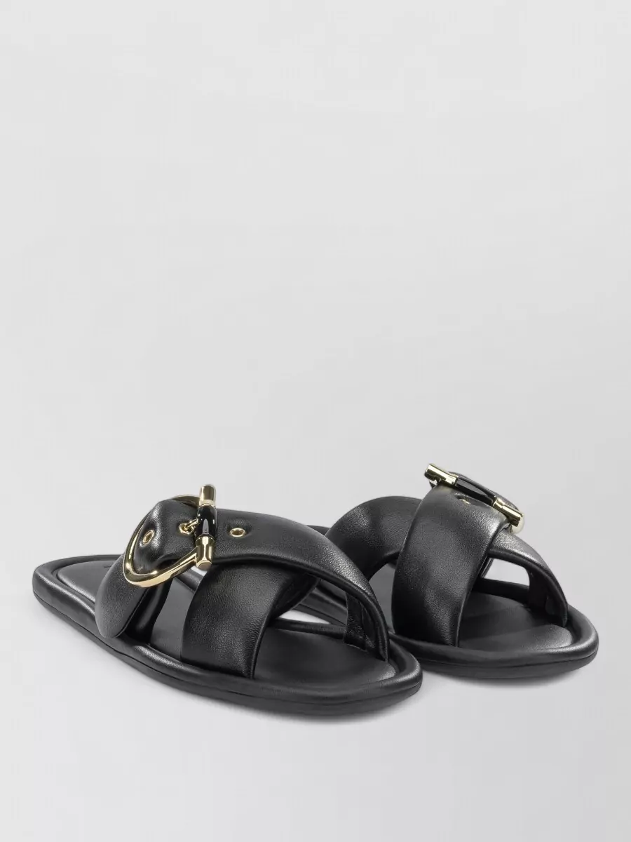 Ferragamo leather elyzia slides