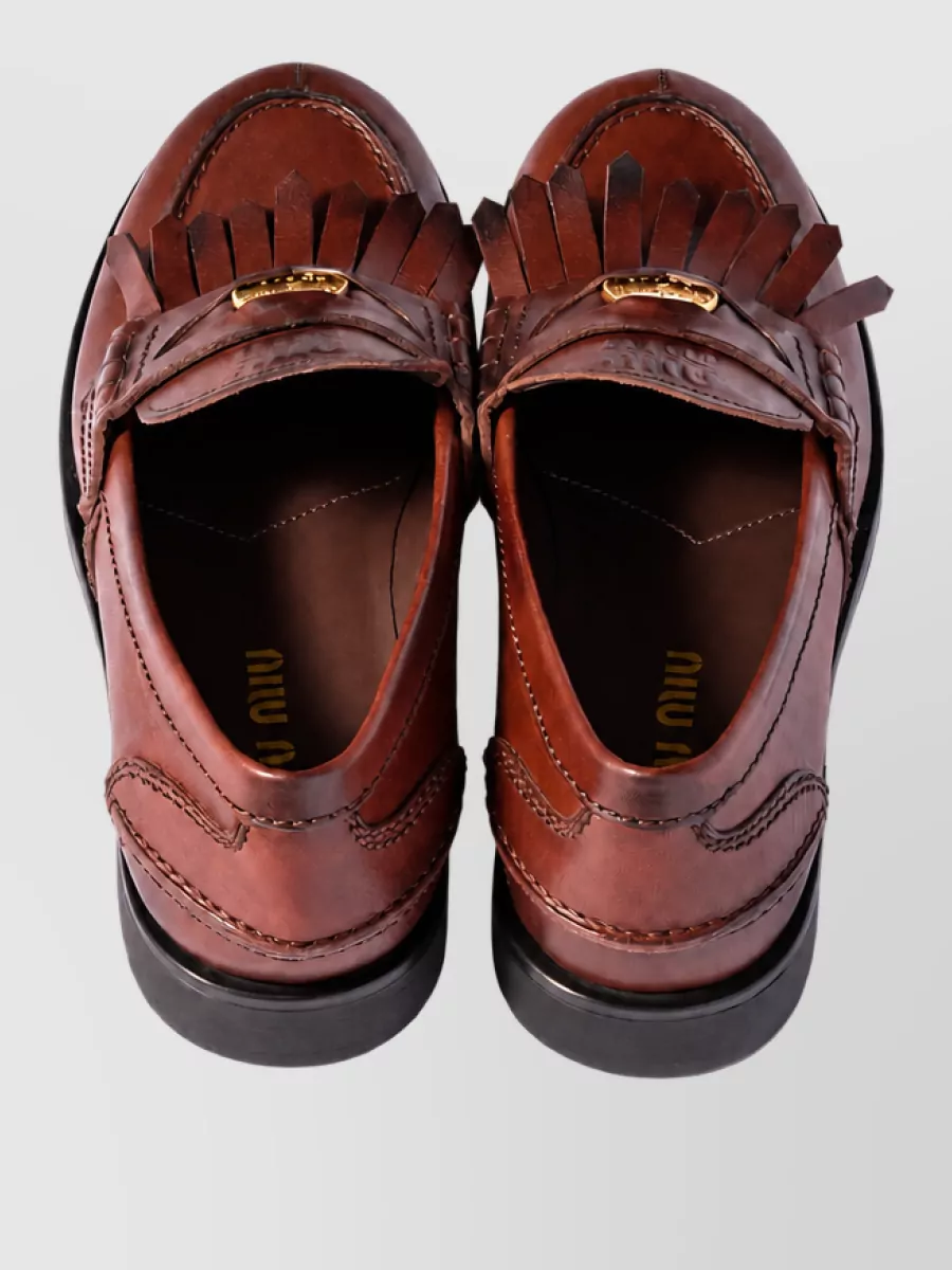 Miu Miu Leather Oxford Shoes