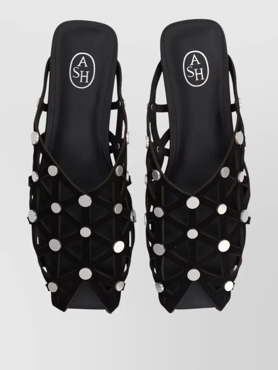 Ash Leather Bone 01 Slides