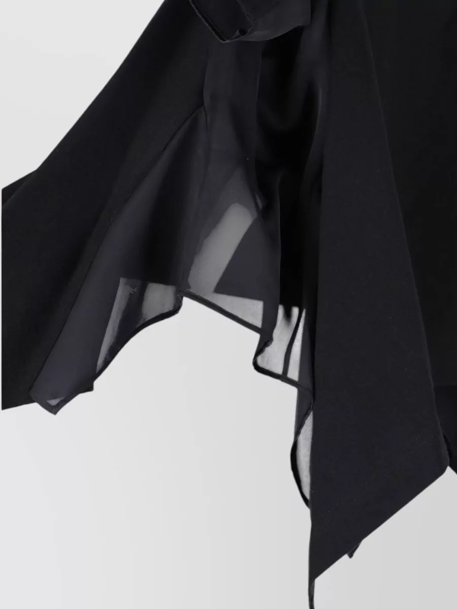 Sacai Short Sleeve Top Round Neck Pocket