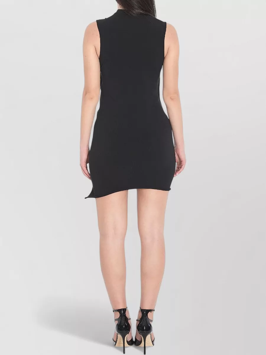 Alexander Wang Sleeveless Ribbed Knotted Mini Dress