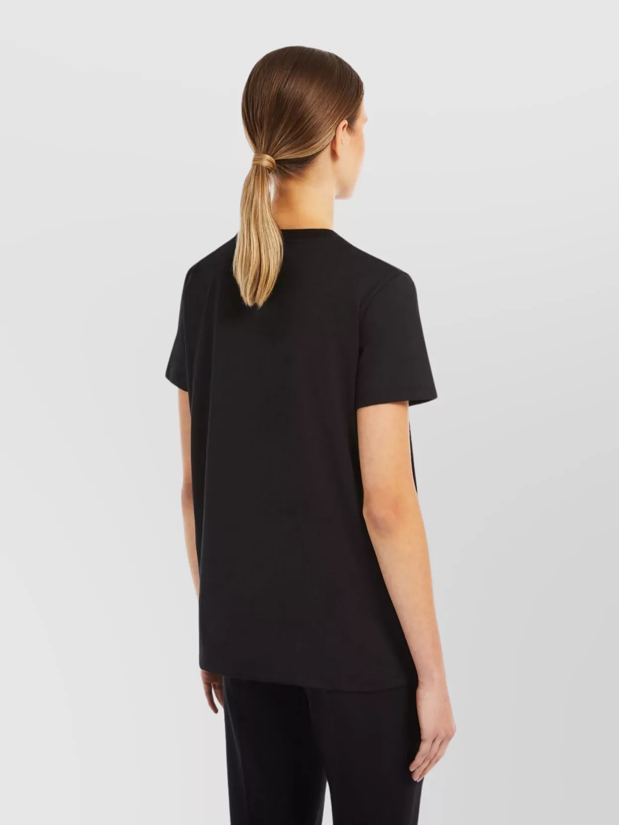 Max Mara Crew Neck Jersey T-shirt With Graphic Print