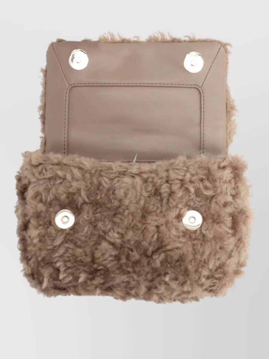 Hugo Boss Chain Strap Faux Fur Shoulder Bag