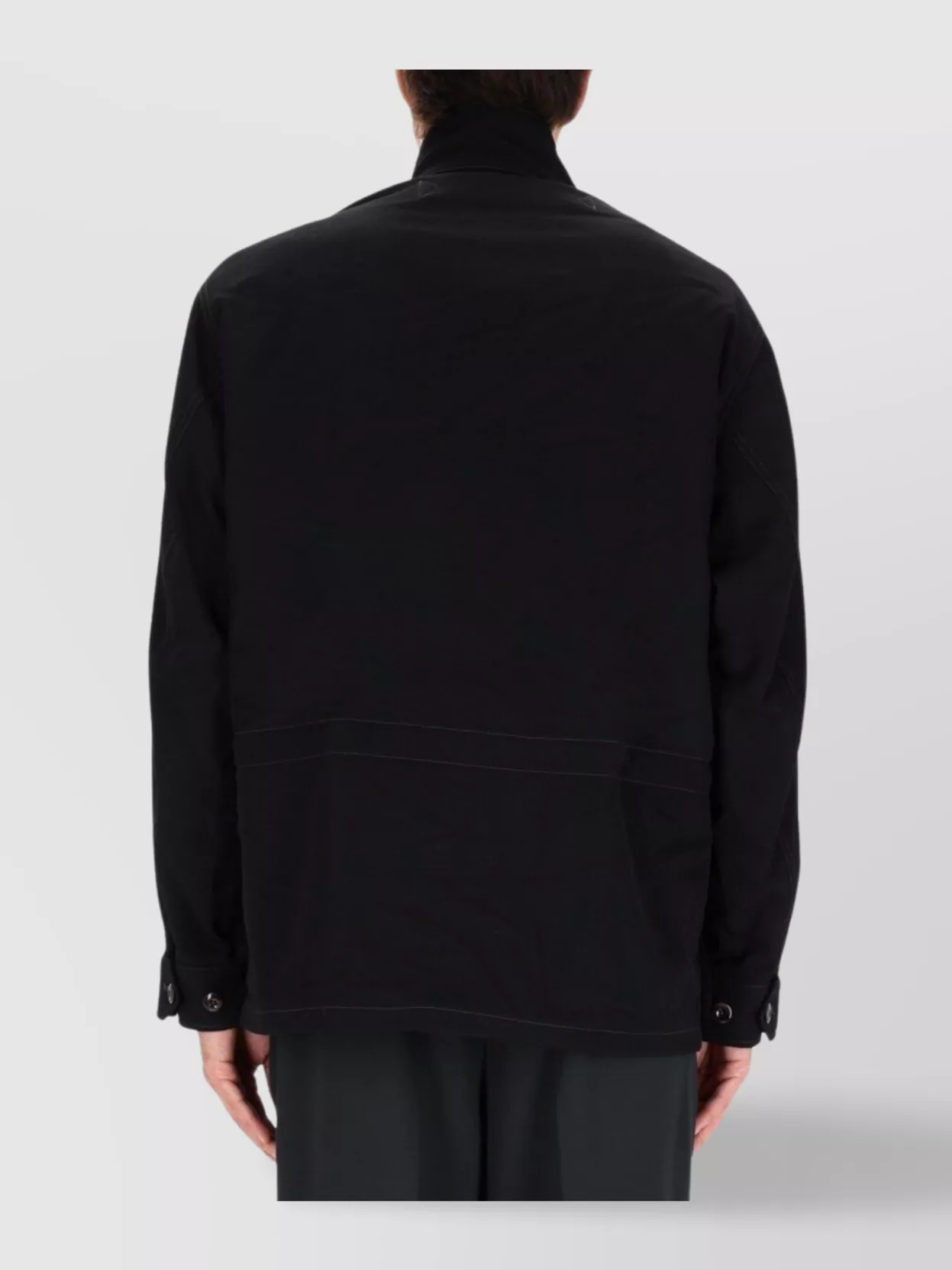 Lemaire High Collar Long Sleeve Jacket With Pockets
