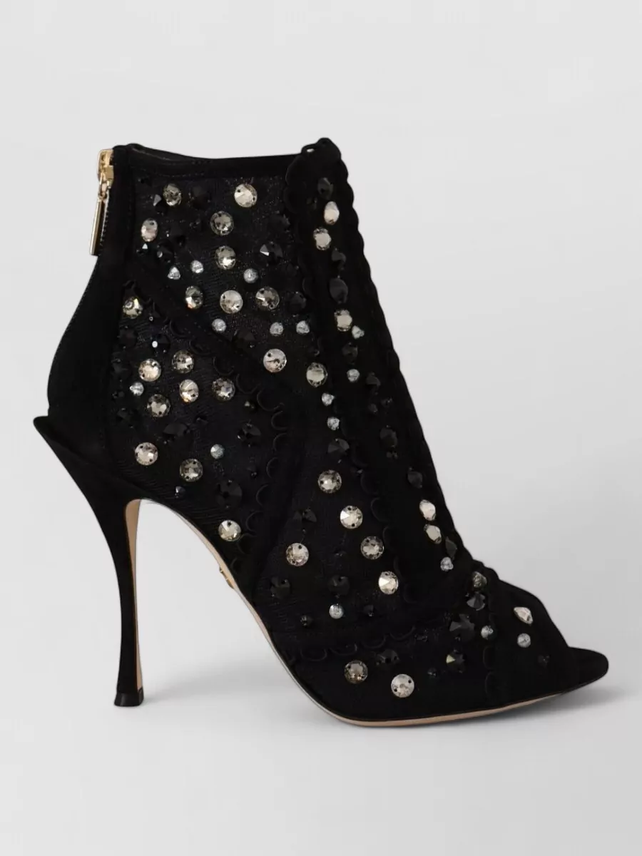 Dolce&Gabbana Crystal-Embellished Ankle Boots