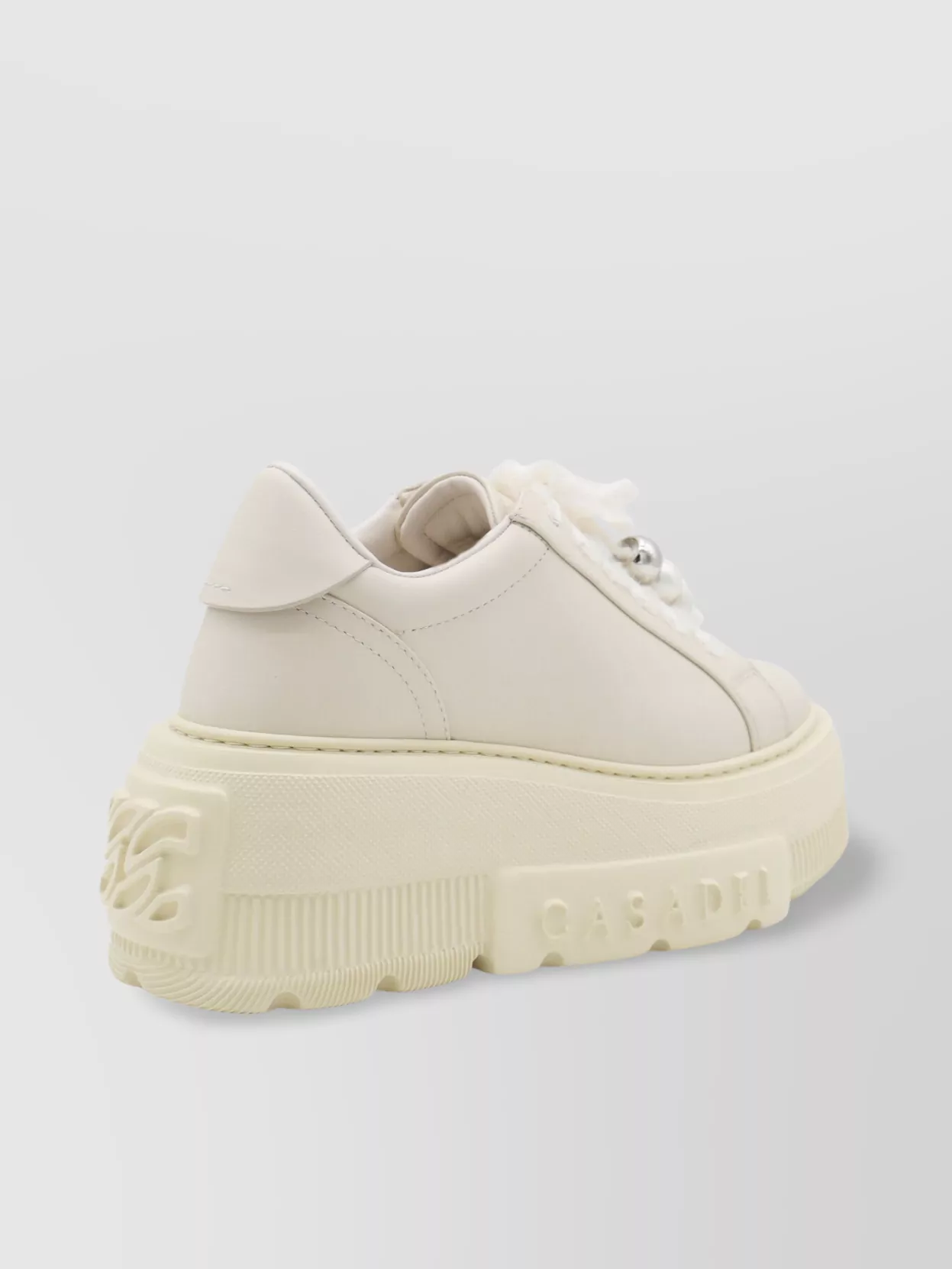 Casadei Low Top Sneakers With Embellished Platform Sole