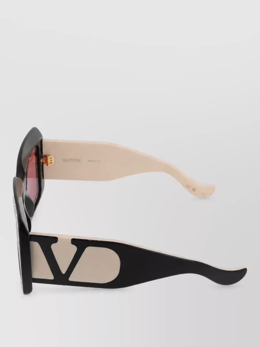 Valentino Rectangular Acetate Sunglasses