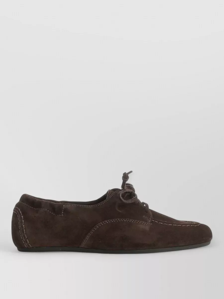 Celine Calfskin Lace-Up Loafers