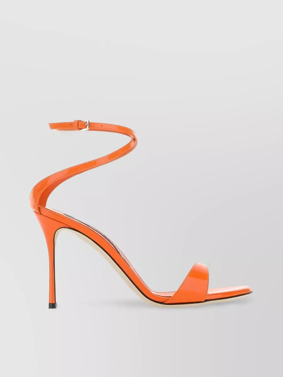 Shop Sergio Rossi 95mm Strappy Heeled Sandals In Orange