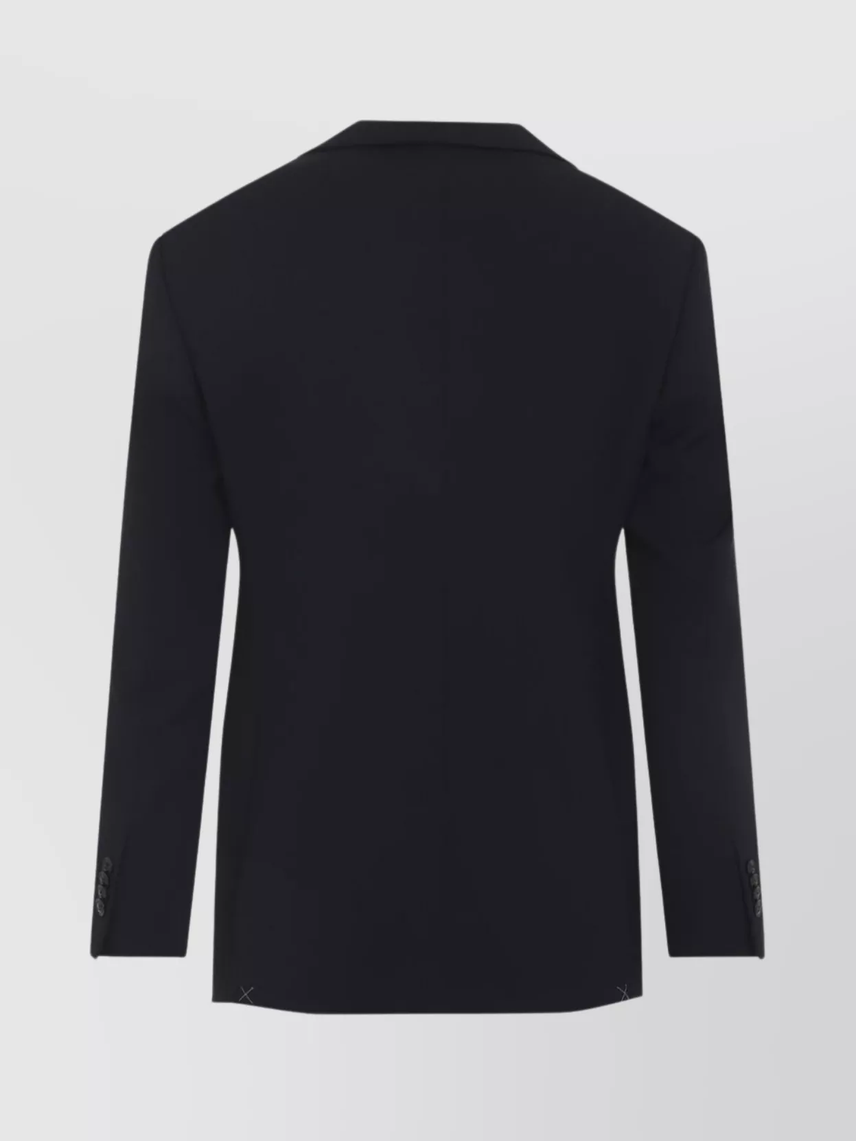Giorgio Armani Virgin Wool Suit Notch Lapel In Black